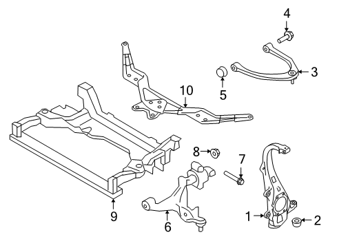 Diagram for 2008 Infiniti EX35 Front Suspension Components
