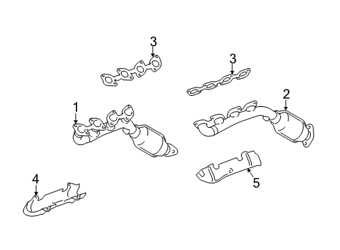 Diagram for 2008 Toyota 4Runner Exhaust Components 