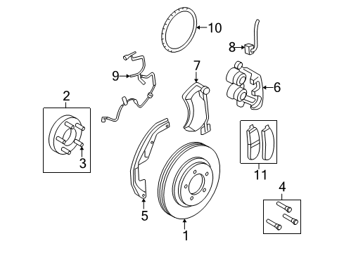 Ford 8L2Z-2V001-A - KIT - BRAKE LINING YJctcJErN7, 車、バイク