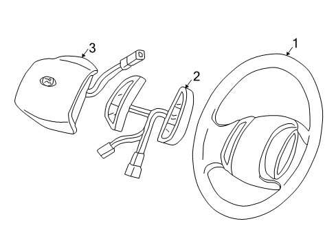 Diagram for 2001 Ford F-350 Super Duty Steering Wheel & Trim