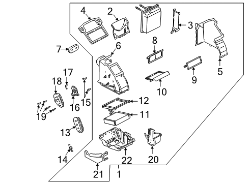 Diagram for 2000 Ford Focus A/C Evaporator & Heater Components