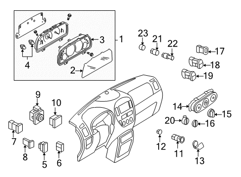 Diagram for 2001 Ford Escape Cluster & Switches