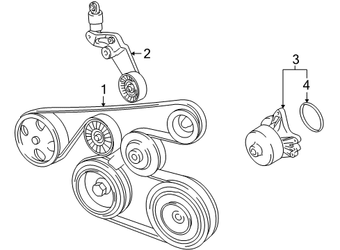 Diagram for 2001 Toyota Corolla Belts & Pulleys