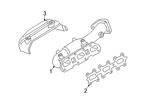 Diagram for 2004 Infiniti FX35 Exhaust Manifold