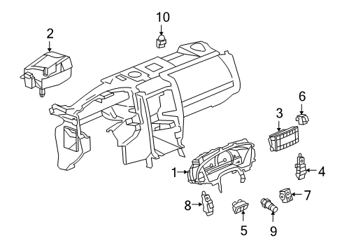 Diagram for 2007 Cadillac XLR Cluster & Switches