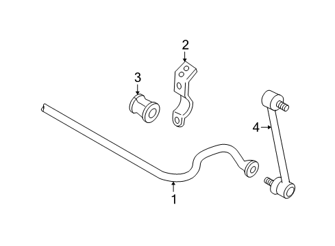 Diagram for 2005 Toyota Avalon Stabilizer Bar & Components - Rear