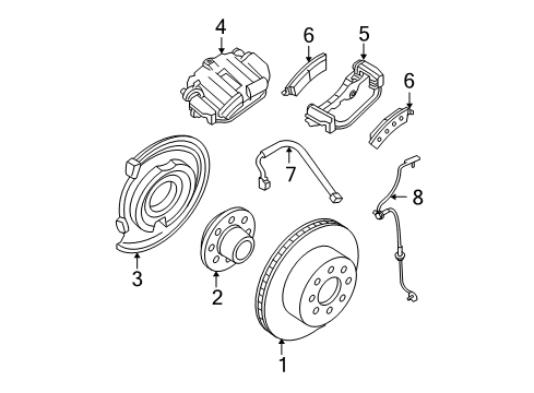 Thumbnail Rear Suspension - Brake Components (LS,LT,LTZ) for 2010 Chevrolet Tahoe Brake Components