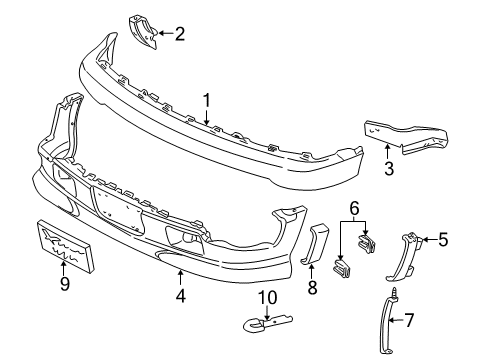 Thumbnail Front Bumper - Bumper & Components (With Xtreme) for 2003 Chevrolet Blazer Front Bumper