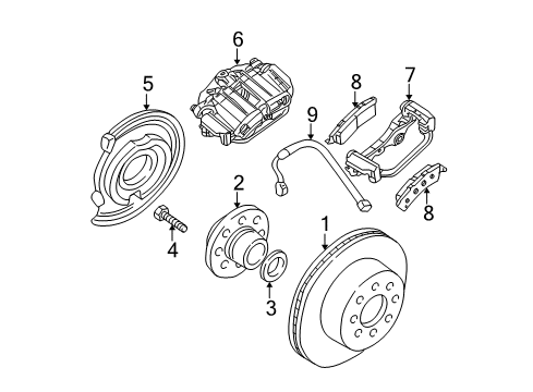 Thumbnail Rear Suspension - Brake Components (Disc Brakes,Without Sierra C3 Or Denali) for 2006 GMC Sierra 3500 Brake Components