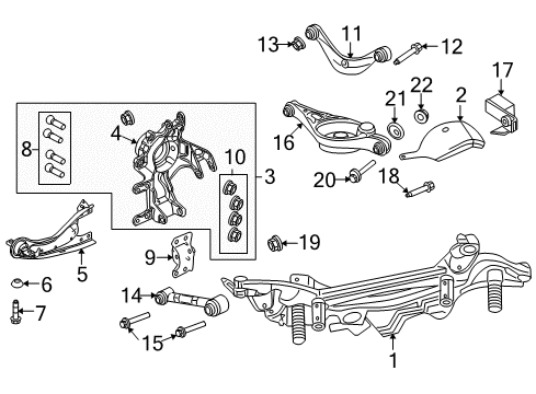 Thumbnail Rear Suspension - Suspension Components (With AWD) for 2009 Ford Fusion Rear Suspension