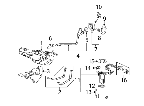 Thumbnail Fuel System Components (Federal Emmisions) for 2007 Pontiac G5 Emission Components