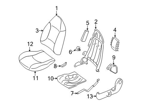 Thumbnail Seats & Tracks - Front Seat Components (High Back) for 2002 Ford Escape Front Seat Components