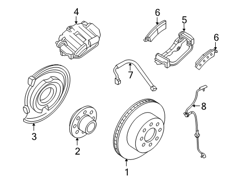 Thumbnail Rear Suspension - Brake Components (Hybrid) for 2010 Chevrolet Tahoe Brake Components