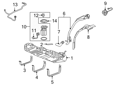 Thumbnail Fuel System Components for 2006 Buick Terraza Fuel Supply