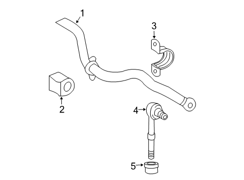 Thumbnail Rear Suspension - Stabilizer Bar & Components (2 Wheel Drive) for 2008 Toyota RAV4 Stabilizer Bar & Components - Rear