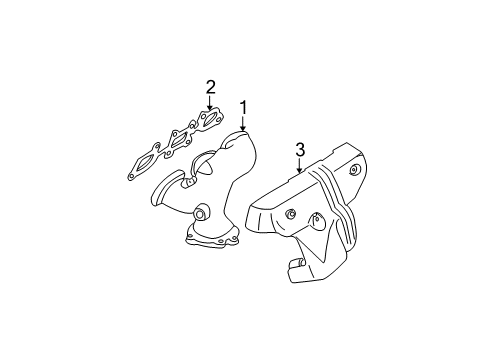 Thumbnail Exhaust System - Manifold (With California Emissions) for 2001 Nissan Maxima Exhaust Manifold