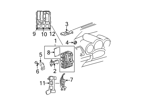 Thumbnail Electrical Components (Instrument Panel) for 2006 Scion tC Instrument Panel