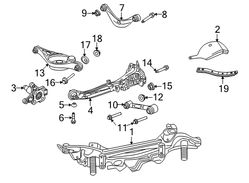 Thumbnail Rear Suspension - Suspension Components (Without AWD) for 2009 Ford Fusion Rear Suspension