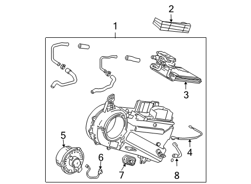 Thumbnail Air Conditioner & Heater - Evaporator Components (Rear) for 2005 Toyota Sienna A/C Evaporator Components