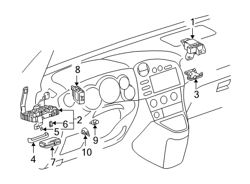 Thumbnail Electrical Components (On Instrument Panel) for 2003 Toyota Corolla Switches
