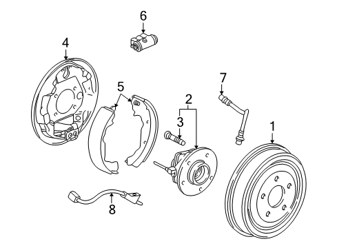 Thumbnail Rear Suspension - Brake Components for 2007 Saturn Vue Brake Components