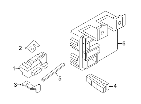 2017 Nissan Maxima Fuse & Relay Body Control Module Diagram for 284B2-9DE0A