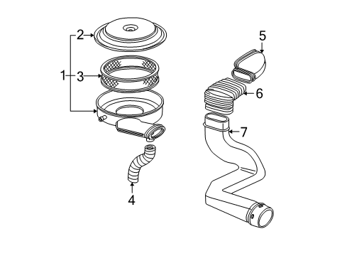 1994 Chevrolet Astro Air Inlet Cleaner Asm-Air Diagram for 25099039
