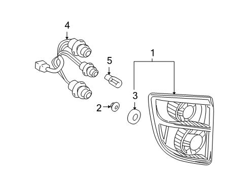 2003 Toyota Celica Combination Lamps Combo Lamp Assembly Diagram for 81551-2B590