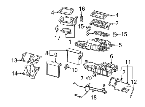 2005 Chevrolet Monte Carlo Air Conditioner Harness Diagram for 10356895