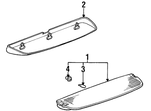 1996 BMW 318ti High Mount Lamps Third Stoplamp Diagram for 63258357877