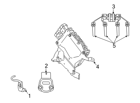 2004 Chrysler Sebring Ignition System Powertrain Control Module Diagram for RL896800AD