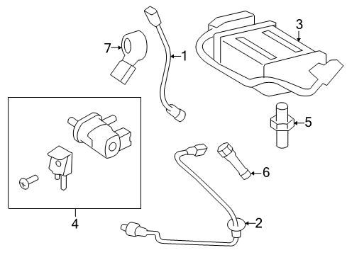 2010 Pontiac Vibe Emission Components Purge Solenoid Diagram for 88975743