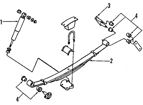 1986 Nissan 720 Rear Brakes ABSORBER Kit Shock Rear Diagram for 56210-S3825