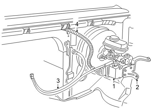 2004 Ford E-150 Cruise Control System Cruise Servo Diagram for YC2Z-9C735-AA