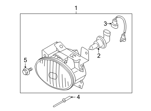 2005 Infiniti Q45 Bulbs Lamp Kit-Fog Diagram for 26155-AT525