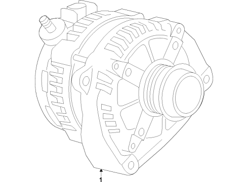 2022 Chevrolet Suburban Alternator Alternator Diagram for 13540927