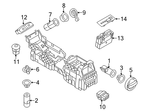 2015 Lincoln MKS Heated Seats Module Diagram for GA1Z-19A387-D