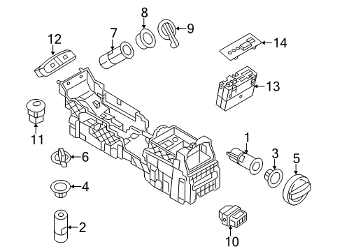 2013 Lincoln MKS Heated Seats Switch Diagram for 8A5Z-14B512-AA