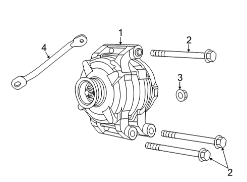 2021 Jeep Wrangler Alternator ENGINE Diagram for 68417026AA