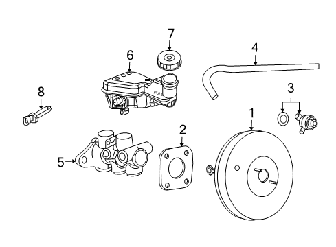 2017 Jeep Compass Hydraulic System Brake Cylinder Diagram for 68347156AC