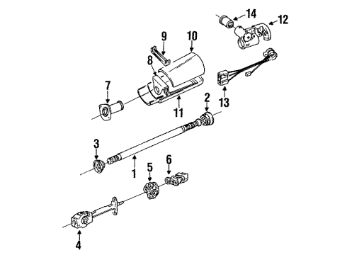 1988 BMW 325i Steering Column & Wheel, Steering Gear & Linkage Steering Shaft Diagram for 32311158243