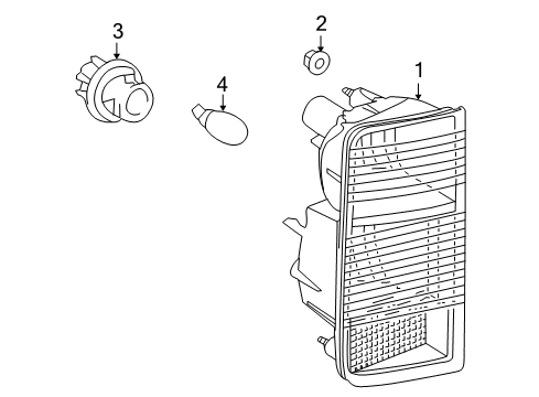 2011 Lexus GX460 Bulbs Lens & Body, Back-Up Diagram for 81671-60120