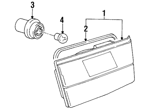 1993 BMW 525iT Tail Lamps Gasket Diagram for 63218351634