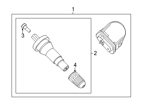 2020 Ford Mustang Tire Pressure Monitoring Tire Pressure Sensor Diagram for F2GZ-1A189-A