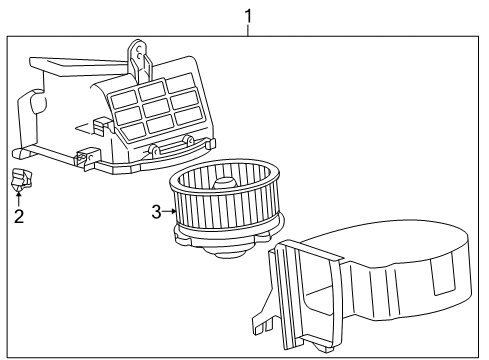 1998 Toyota Corolla Blower Motor & Fan Blower Assy, Heater, Front Diagram for 87130-02022