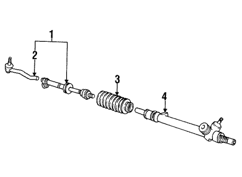 1991 BMW 318i Steering Column & Wheel, Steering Gear & Linkage Tie Rod End, Outer Diagram for 32111126757