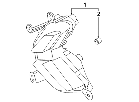 2019 Kia Niro EV Daytime Running Lamp Components Lamp Assy-Day Runnin Diagram for 92207Q4000