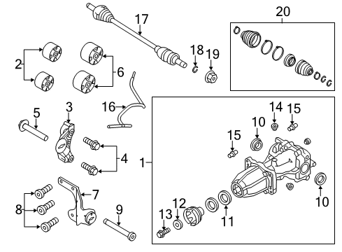 2013 Ford Flex Axle Components - Rear Vent Hose Diagram for DA8Z-4022-A