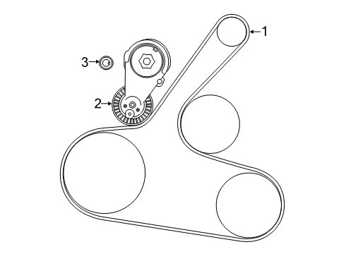 2019 Nissan Altima Belts & Pulleys Air Pump Belt Diagram for 11720-6CA0A