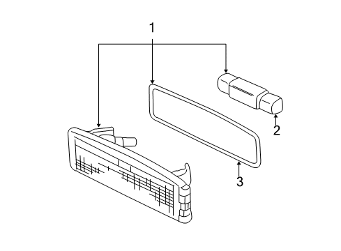 2001 Ford Focus License Lamps License Lamp Diagram for YS4Z-13550-A